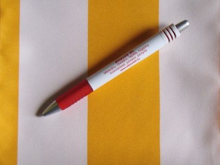 Napernyő vászon, sárga-fehér csíkos (2615-1)