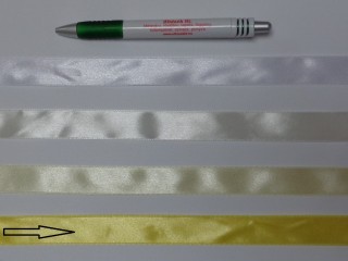 2 cm széles szatén szalag, sárga (2852-3)