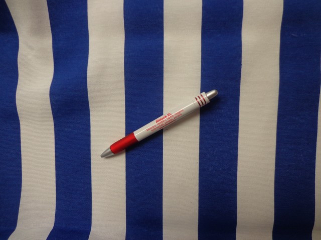 Loneta, kék-fehér csíkos kerti bútor vászon (2586-14)