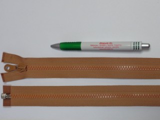 75 cm hosszú GT-10-es (P-6) vastag fogú zipzár, világosbarna (2902-2)