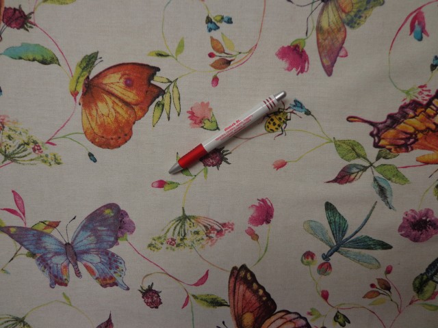 Loneta, színes pillangós kerti bútor vászon (3544)