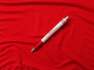 Rugalmas viszkóz jersey, piros, 180 cm széles (4987)