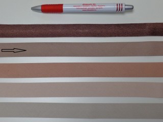 Pamut ferdepánt, 2 cm széles, világos barna (5906)