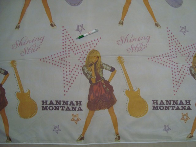 Hannah Montana mintájú voile függöny , 180 cm magas (11539)