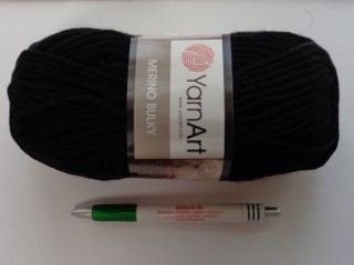 Yarn Art - Merino Bulky, fekete (7511)