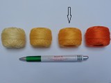 Gyöngy hímzőfonal (perlé), világos narancs (7909-2116)