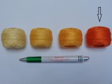 Gyöngy hímzőfonal (perlé), sötét narancs (7910-7330)