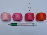 Gyöngy hímzőfonal (perlé), pink (7913-3418)