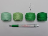 Gyöngy hímzőfonal (perlé), zöld (7937-7225)