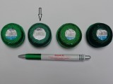 Gyöngy hímzőfonal (perlé), zöld  (7940-6332)