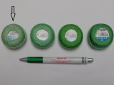 Gyöngy hímzőfonal (perlé), világos zöld (7943-7261)