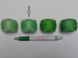 Gyöngy hímzőfonal (perlé), közép zöld (7944-7242)