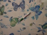 Loneta, kék pillangós kerti bútor vászon (7976)