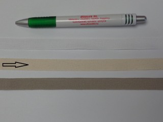 1,3 cm széles danubia szalag, ekrü (8154)