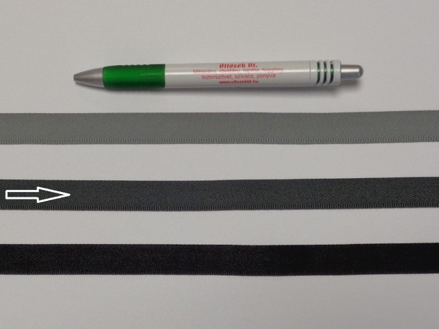 Koptató szalag, 1,5 cm széles, sötét szürke (8278)