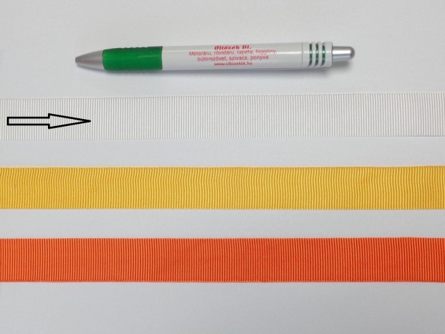 Ripsz szalag, 2 cm széles, fehér (8286)