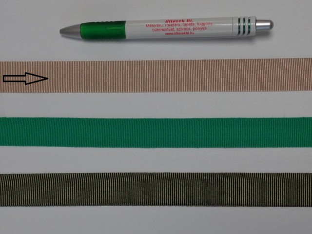 Ripsz szalag, 2 cm széles, drapp (8289)