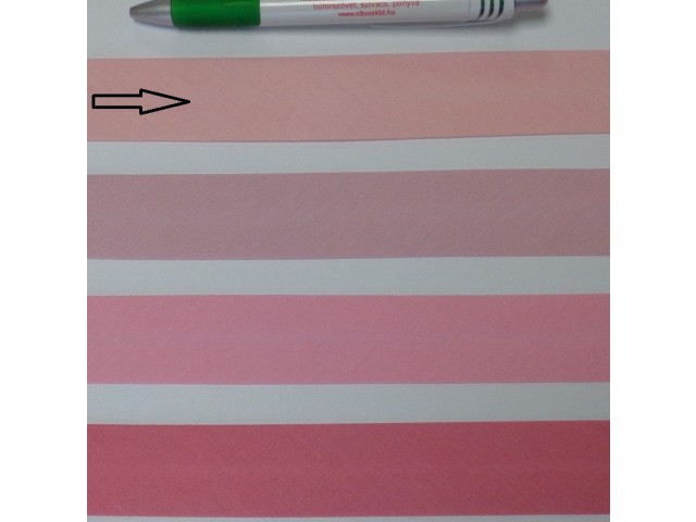 Pamut ferdepánt, 3 cm széles, világos rózsaszín (8343)