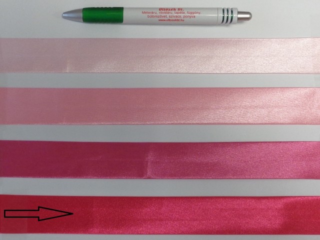Szatén ferdepánt, 3 cm széles, pink (8418)