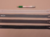 RT-0, 35 cm hosszú, műanyag, spirál fogú cipzár, középszürke (8644)