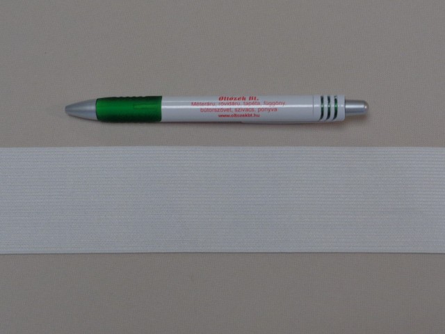 5 cm-es gumiszalag, fehér (8818)