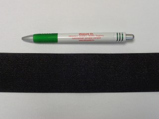 5 cm-es gumiszalag, fekete (8819)