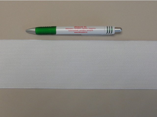 7,5 cm-es gumiszalag, fehér (8864)
