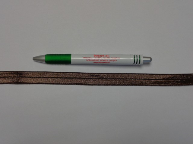 Szegő (ipszilon) gumi, barna; 16 mm széles (8903)