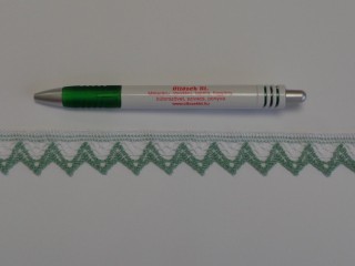 Díszítő csipke, zöld-fehér (9051)