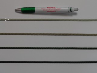 Szőtt, fonatolt műszálas zsinór, világos zöld, 4 mm-es (9217)