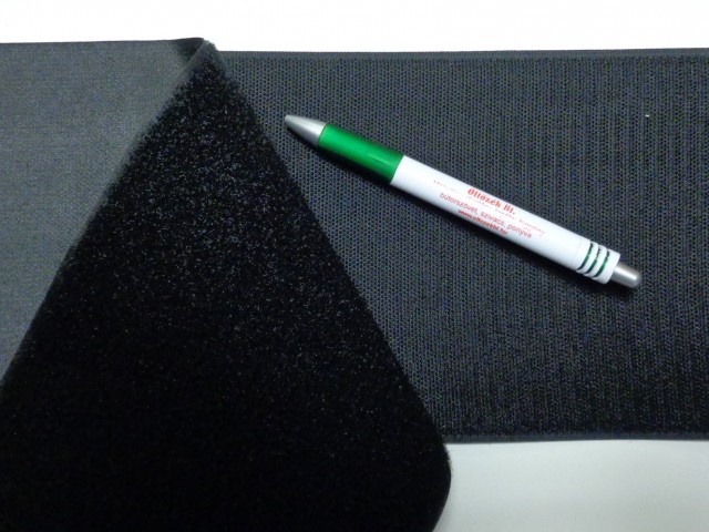 Varrható tépőzár párban, 15 cm széles, fekete (9491)
