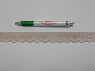 Pamut csipke, drapp, 28 mm széles (9852)