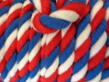 Táskafül kötél, sodrott, fehér-kék-piros (10122)