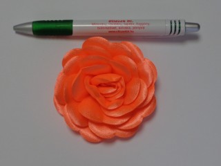 Szatén rózsa, nagy, neon narancs (10129)