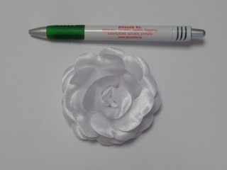 Szatén rózsa, nagy, fehér (10132)