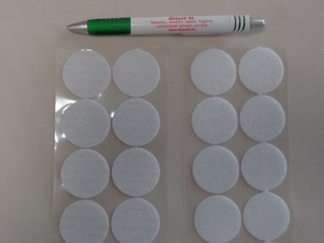 Folt tépőzár, fehér, 35 mm-es (10592)
