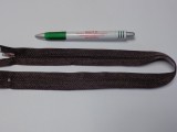 RT-0, 50 cm hosszú, műanyag, spirál fogú cipzár, sötétbarna (10723)