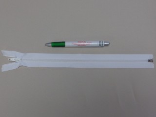 RT-10, 30 cm hosszú spirál fogú cipzár, fehér (10830)