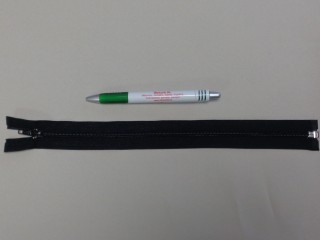 RT-10, 30 cm hosszú spirál fogú cipzár, fekete (10831)
