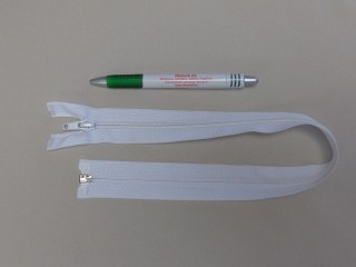 RT-10, 45 cm hosszú spirál fogú cipzár, fehér (10836)