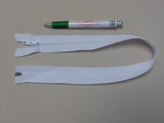 RT-10, 50 cm hosszú spirál fogú cipzár, fehér (10963)
