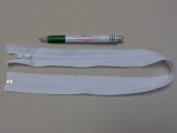 RT-10, 55 cm hosszú spirál fogú cipzár, fehér (10965)