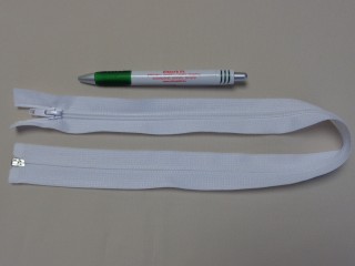 RT-10, 55 cm hosszú spirál fogú cipzár, fehér (10965)