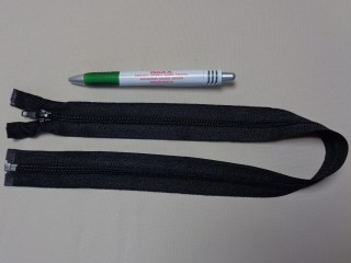 RT-10, 55 cm hosszú spirál fogú cipzár, fekete (10966)