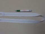 RT-10, 75 cm hosszú spirál fogú cipzár, fehér (10973)