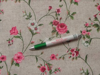 Loneta, rózsás-indás kerti bútor vászon (11026)