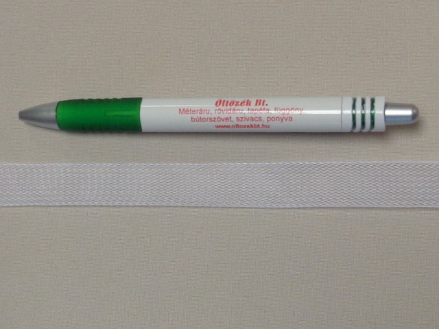 Lószőr szalag, fehér, 15 mm széles (11431)
