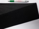 Elasztikus tépőzár, 10 cm széles, fekete (11684)