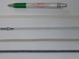 Szőtt, fonatolt pamut zsinór, világos szürke, 5 mm-es (11835-B1607)