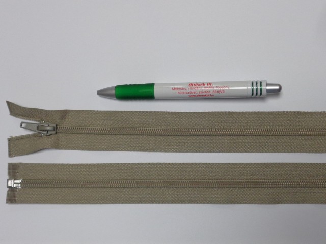 RT-10, 75 cm hosszú spirál fogú cipzár, világos keki (12626-127)